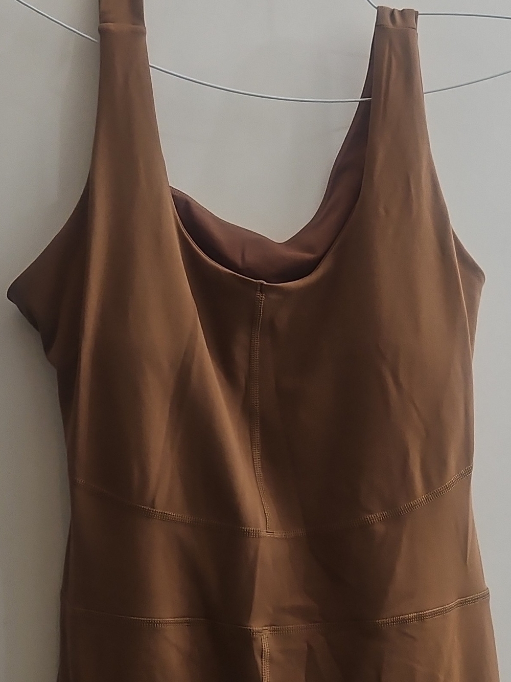 Fabletics Pureluxe Built-in Bra 7/8, Size XL Bronze Brown Jumpsuit